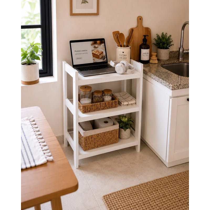 Mueble Desayunador Aparador Nórdico Blanco Mundo Express Blanco