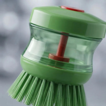 Cepillo De Limpieza Con Dispensador De Jabón Verde