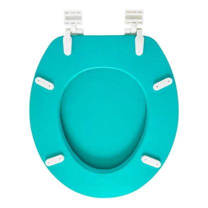 Asiento Para Inodoro Rodi Universal Oval Celeste Acolchado Con Tapa Agua