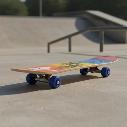 Skate Mediano 58 X 15cm Varios Diseños Diseño Palmeras Plateados