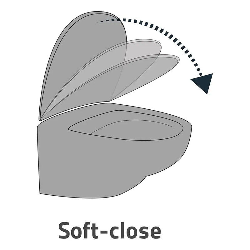 Asiento Inodoro Universal Oval Facil Colocación Cierre Lento Blanco
