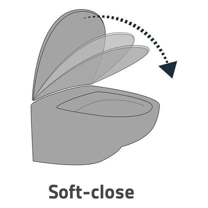 Asiento Inodoro Universal Oval Facil Colocación Cierre Lento Blanco