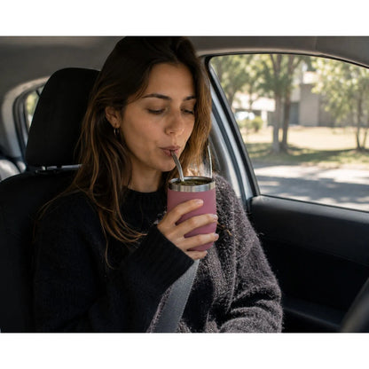 Mate Térmico Acero Inoxidable Con Tapa Hermética 360ml Rosa