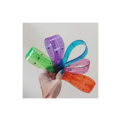 Regla Flexible Irrompible 30cm Flexy Curvy Mix Color