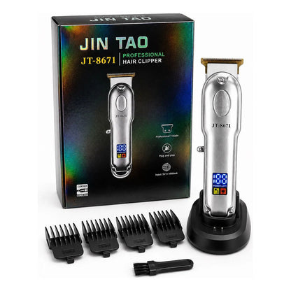Máquina De Cortar Pelo Profesional Jin Tao Jt-8671 Plateado