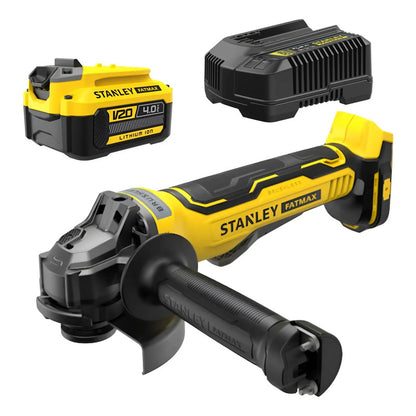 Amoladora Stanley Sbg700 + Batería + Cargador Amarillo 50hz