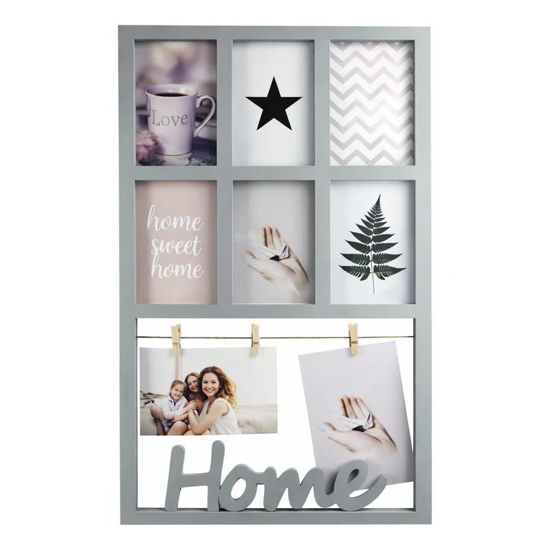 Portarretratos Mundo Express Home 55x33cm Elegante Gris Home