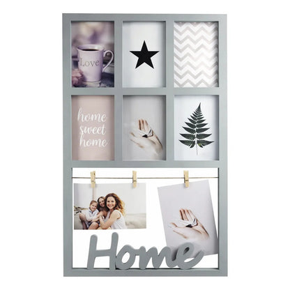 Portarretratos Mundo Express Home 55x33cm Elegante Gris Home