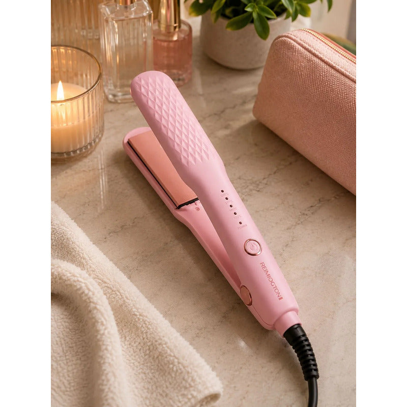 Plancha Alisadora Reimiogton Shine Therapy Re-2518 Rosa