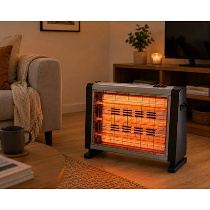 Estufa Eléctrica Nevaeh Lx-2820 1500w Con Humidificador Gris