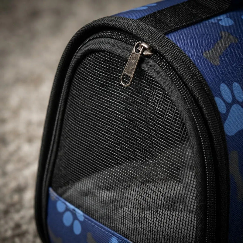 Bolso Transportador Para Mascotas 35 X 23 X 15cm Azul
