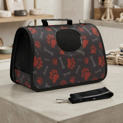 Bolso Transportador Para Mascotas 35 X 23 X 15cm Gris Oscuro