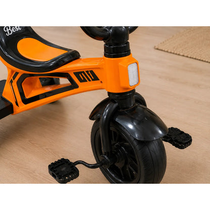Triciclo Para Niños 3 Ruedas Con Pedales Deportivo Infantil Naranja