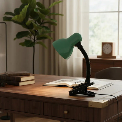 Lámpara Con Pinza Para Escritorio O Veladora/mesa De Noche Negro Agua