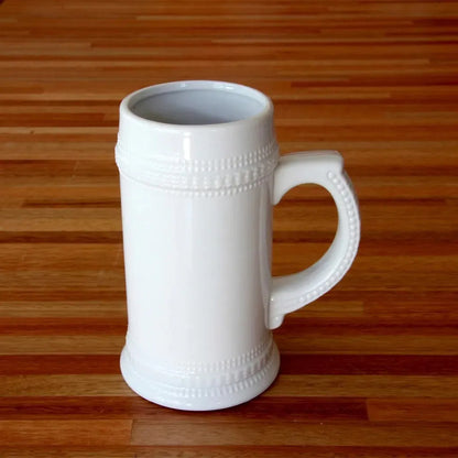 Jarra Cerveza Cerámica 600 Ml. Blanco