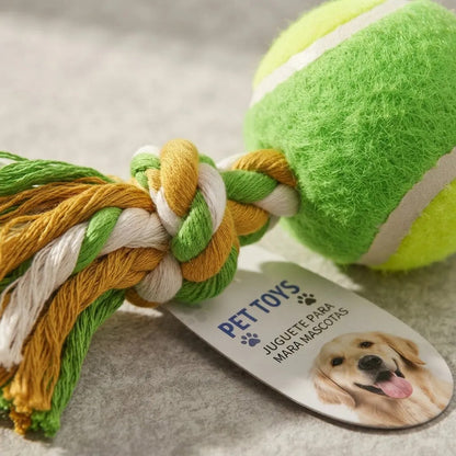 Pelota Interactiva Para Perro Y Gato Con Cuerda Verde