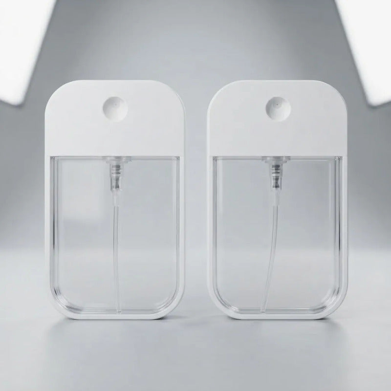 Pack X2 Atomizadores Spray Recargables Para Perfume 50ml Blanco
