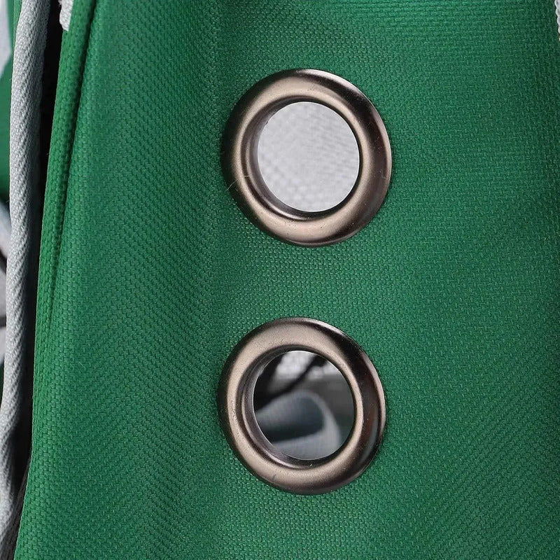 Mochila Transportadora De Mascotas Traspirable Cuo Color Verde