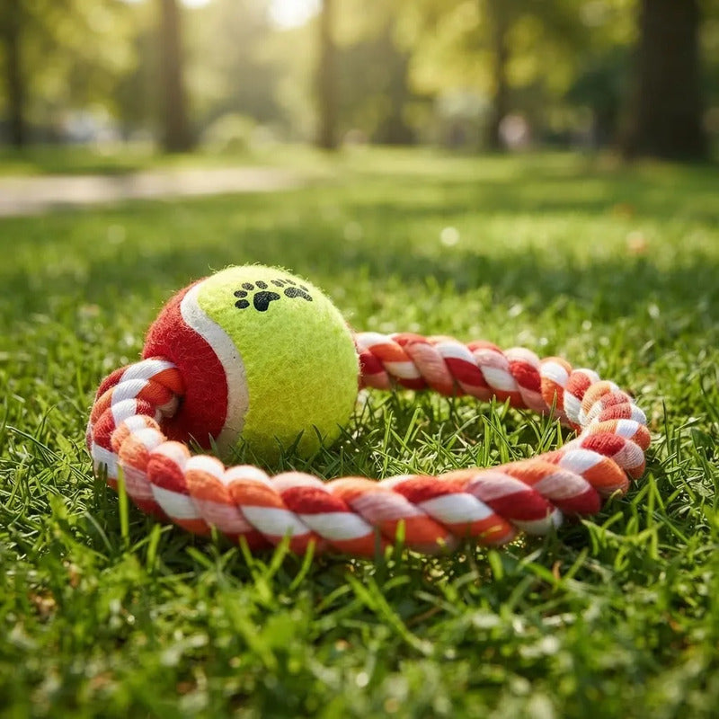 Pelota Interactiva Para Perro Y Gato Aro Rojo