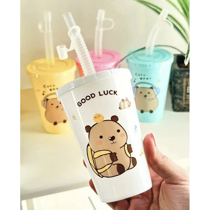 Pack 4 Vasos Infantiles Capibara 250ml Plástico Sorbito Surtido