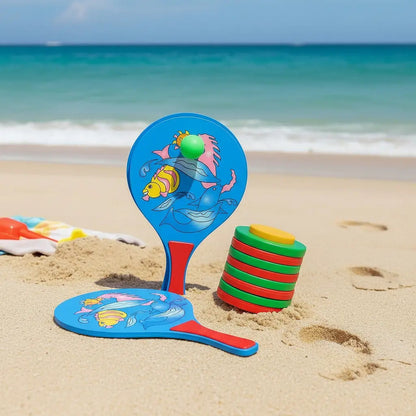 Set De Juguetes Para Playa Paletas + Juego De Tejo