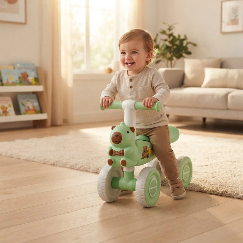 Andador Infantil Pata Pata Capibara Con 4 Ruedas Verde Verde