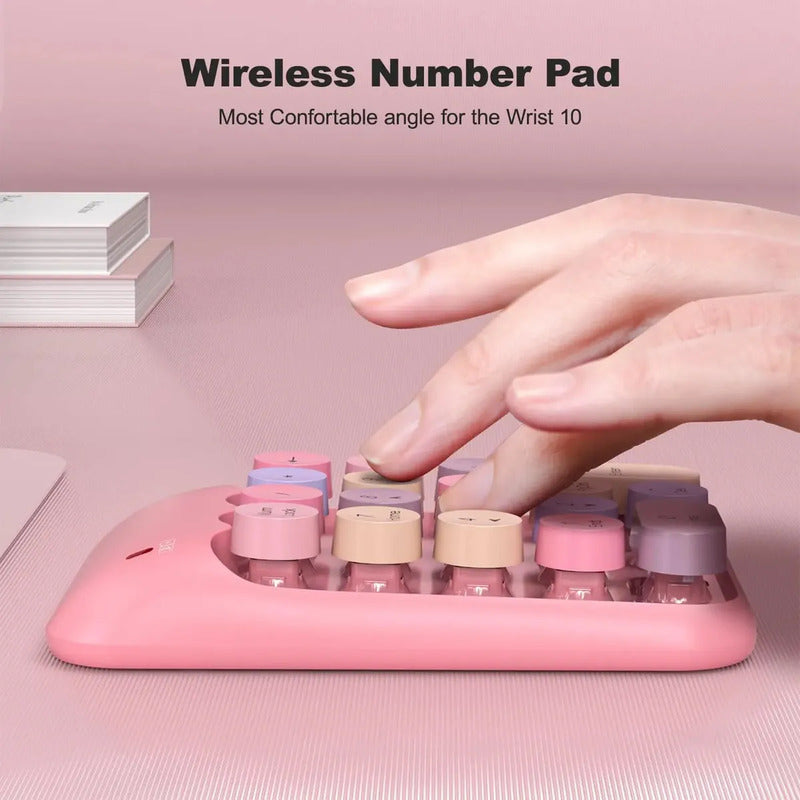 Teclado Numerico Inalambrico Mofii Aesthetic Teclas Retro Multicolor Inglés Internacional