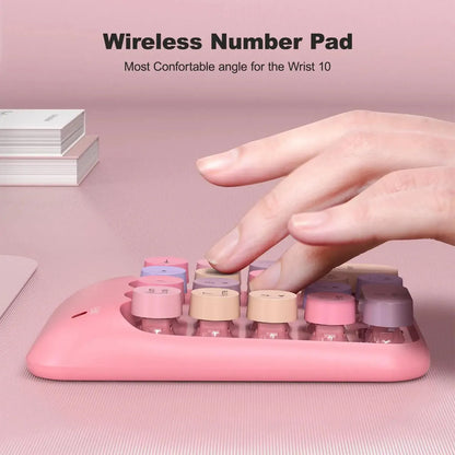 Teclado Numerico Inalambrico Mofii Aesthetic Teclas Retro Multicolor Inglés Internacional