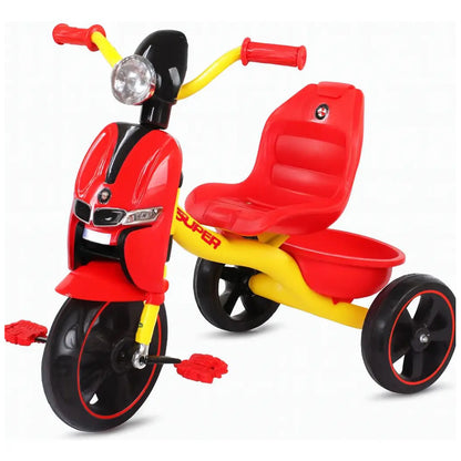 Triciclo Infantil Vespa Luz Y Sonido Diseño Clásico Y Seguro Rojo