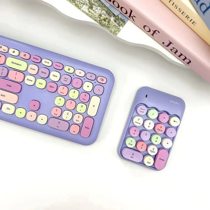 Teclado Numerico Inalambrico Mofii Aesthetic Teclas Retro Multicolor Inglés Internacional