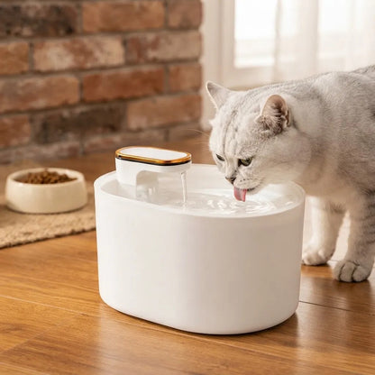 Bebedero Fuente Eléctrico Para Mascotas Automatica Blanco