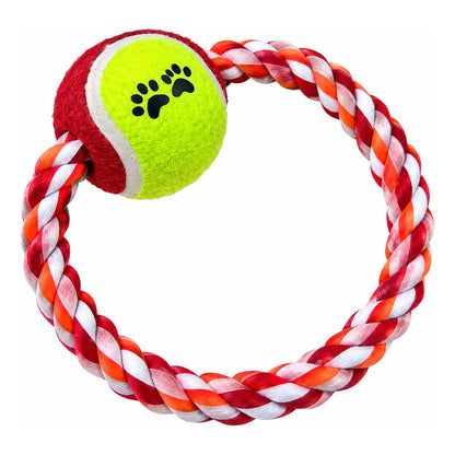 Pelota Interactiva Para Perro Y Gato Aro Rojo