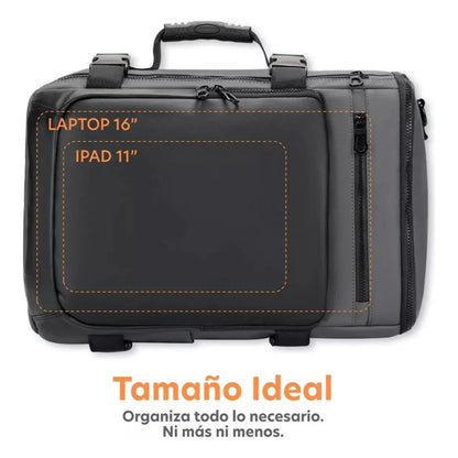 Bolso 3 En 1 Maletin-bolso-mochila Negro Negro 0