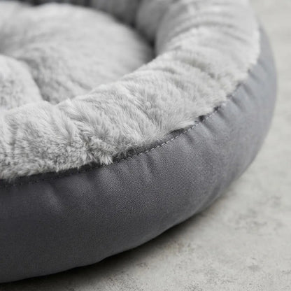 Cama Cucha Catre Para Perro Y Gato Suave 45cm Gris