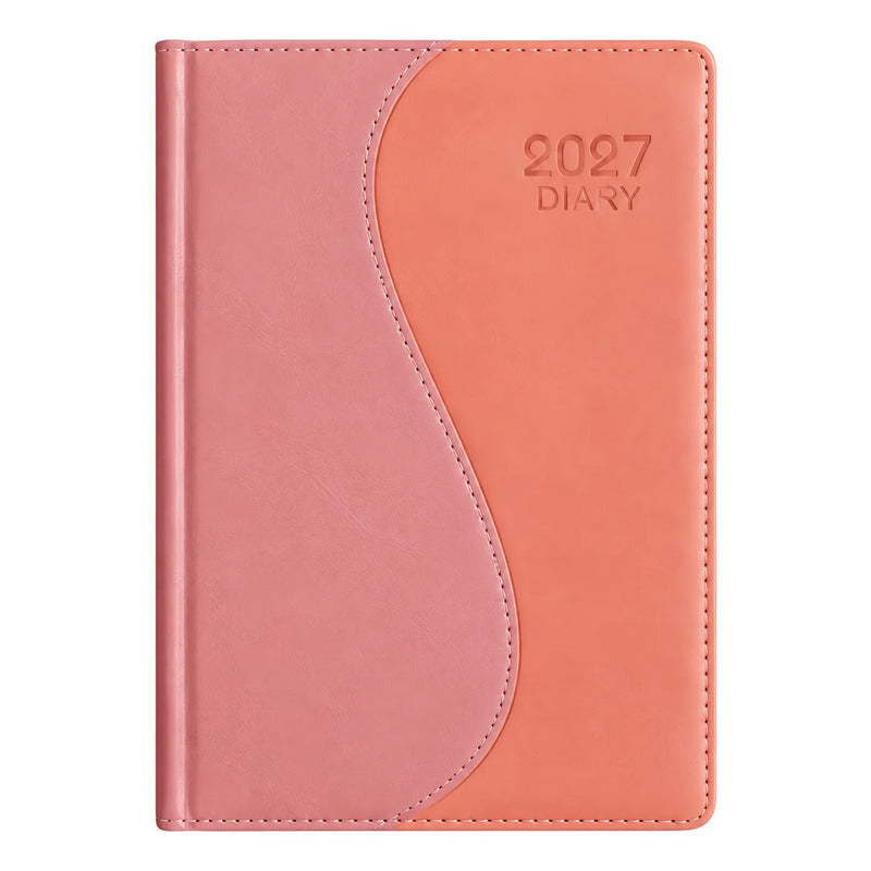Agenda Diaria 2027 Mundo Express Diseño Liso Coral Liso 2027