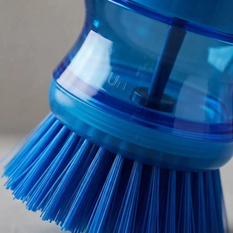 Cepillo De Limpieza Con Dispensador De Jabón Azul