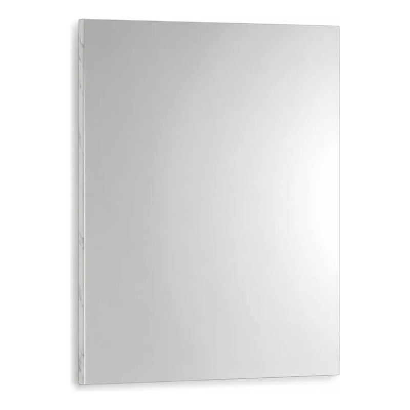 Espejo Rectangular 50x60cm Bordes Laterales Simil Marmol Blanco Veteado Simil Marmol