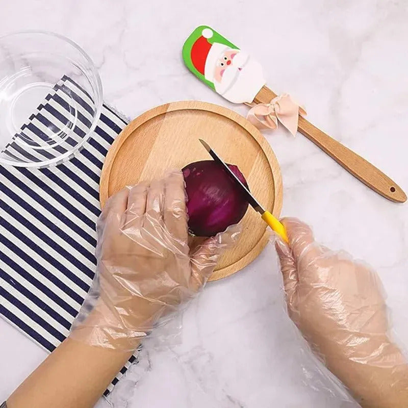 Guantes Descartables Multiusos Limpieza/alimentos 100 Piezas Transparente Unico