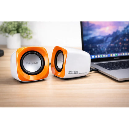 Parlante Camac 208cmk Usb Potente Y Compacto Naranja