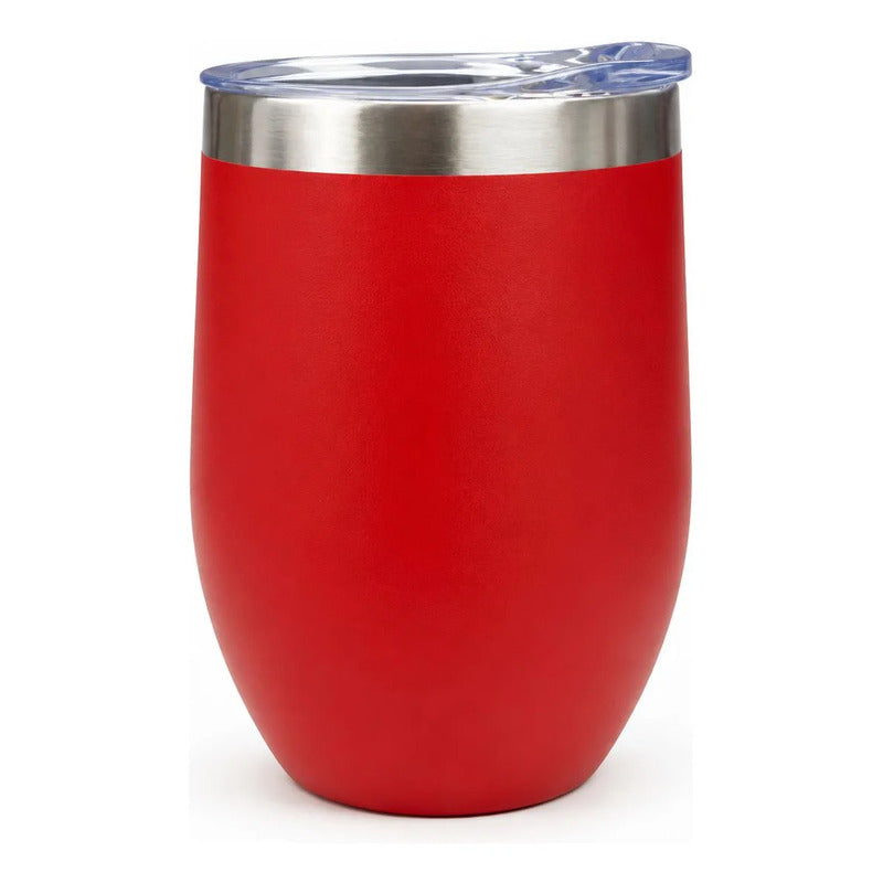 Mate Térmico Acero Inoxidable Con Tapa Hermética 360ml Rojo