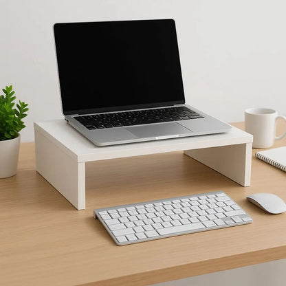Base Para Computadora De Melamina Blanca Eleva Tu Pc Monitor Blanco