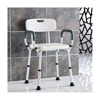 Silla Para Ducha En Aluminio Altura Regulable Con Agarradera