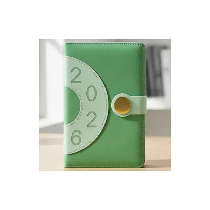 Agenda 2026 Retro Chic Diseño Vintage Cierre Magnetico Verde Retro Verde 2026