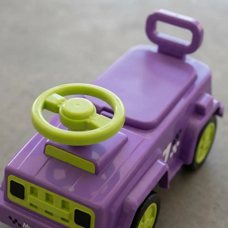 Buggy Auto Infantil Con Volante Y Respaldo Violeta