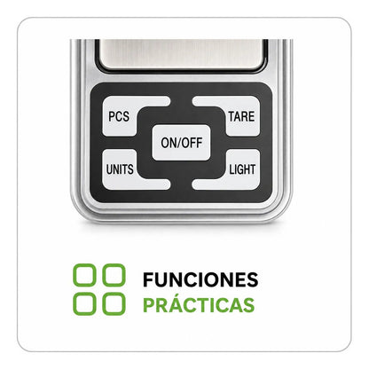 Balanza Digital Precisión 0.1g A 200g Pocket Scale Mini Gris
