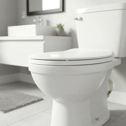 Asiento Inodoro Universal Oval Facil Colocación Cierre Lento Blanco