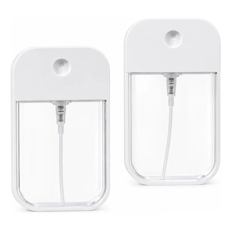 Pack X2 Atomizadores Spray Recargables Para Perfume 50ml Blanco