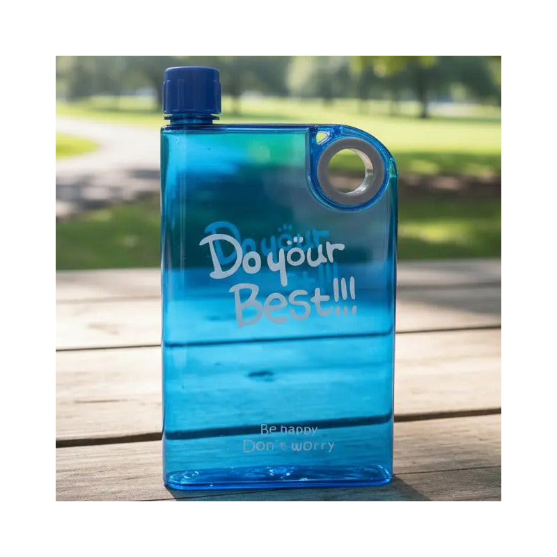 Botella De Agua Plana 380ml Para Mochila