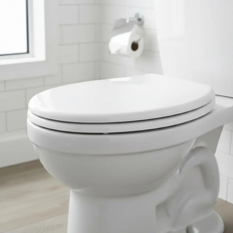 Tapa Dgm Tm50 Para Inodoro Fibra De Madera Herrajes De Metal Water Color Blanco Blanco