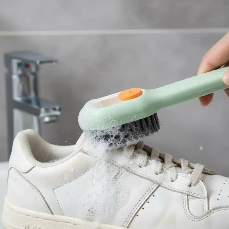 Cepillo De Limpieza Para Zapatos Con Dispensador De Jabon